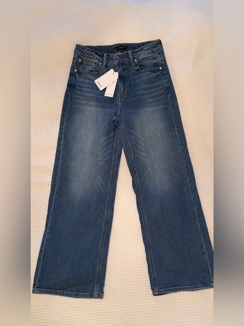 NWT Quince | Bella Stretch Relaxed Straight Jeans Atlantic Blue | Size = 28